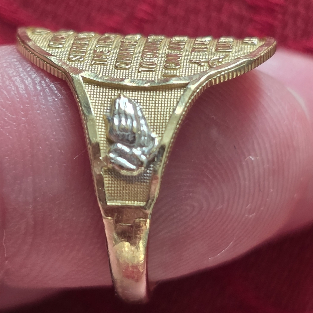 Solid Gold Serenity Prayer Ring - Picture 3 of 3